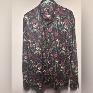 XL floral sexy dress shirt Express smart style